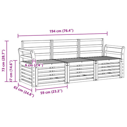Sofa Sets Solid Acacia Wood