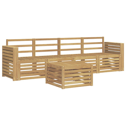 Outdoor Sofa Set 5 pcs White Solid Acacia Wood
