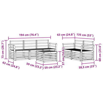 Sofa Sets Solid Acacia Wood