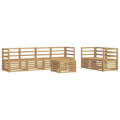 Outdoor Sofa Set 7 pcs White Solid Acacia Wood