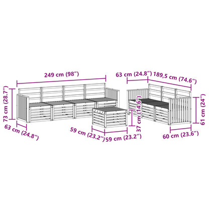 Sofa Sets Solid Acacia Wood