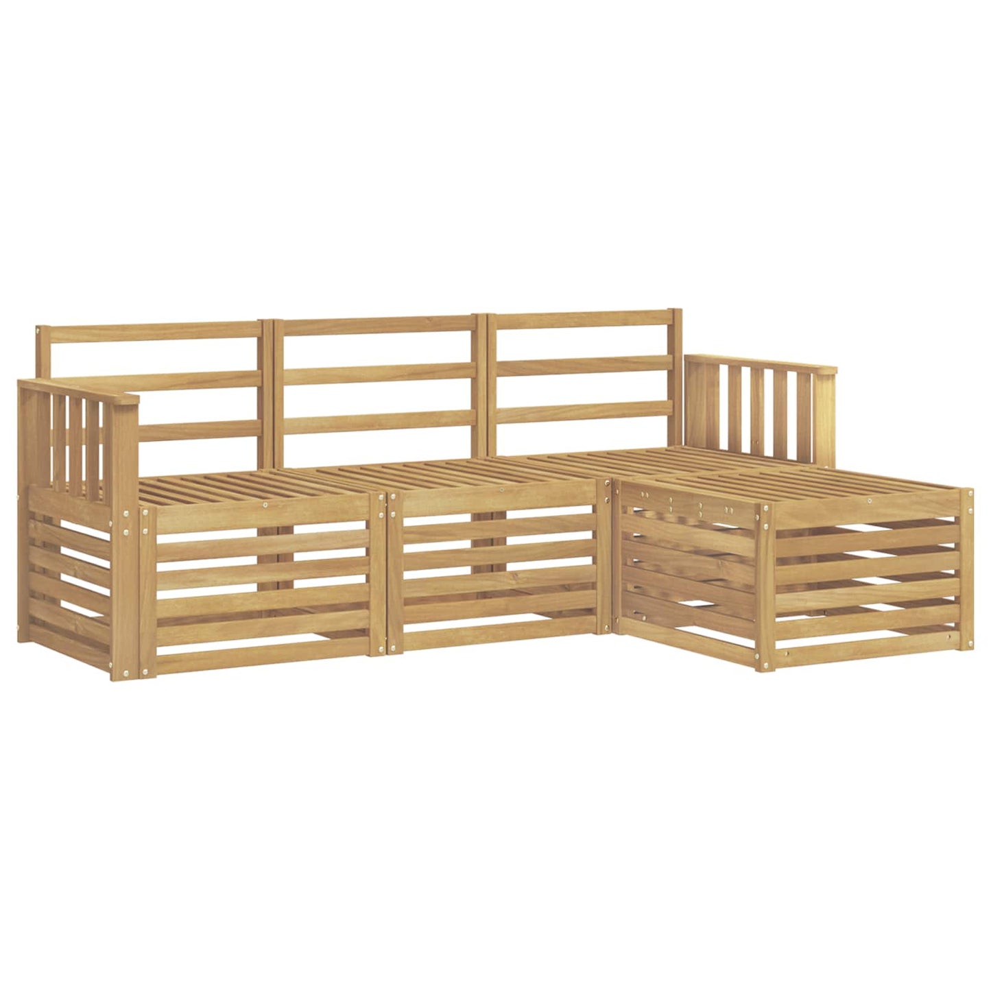 Outdoor Sofa Set 4 pcs White 189.5 x 122.5 x 73 cm