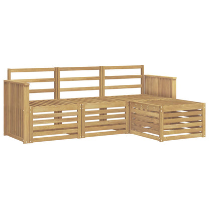 Outdoor Sofa Set 4 pcs White 189.5 x 122.5 x 73 cm