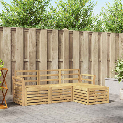 Outdoor Sofa Set 4 pcs White 193.5 x 122.5 x 73 cm