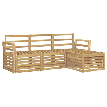 Outdoor Sofa Set 4 pcs White 193.5 x 122.5 x 73 cm