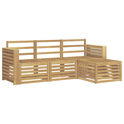 Outdoor Sofa Set 4 pcs White 197.5 x 122.5 x 73 cm