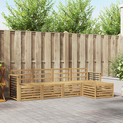 Outdoor Sofa Set 5 pcs White Solid Acacia Wood