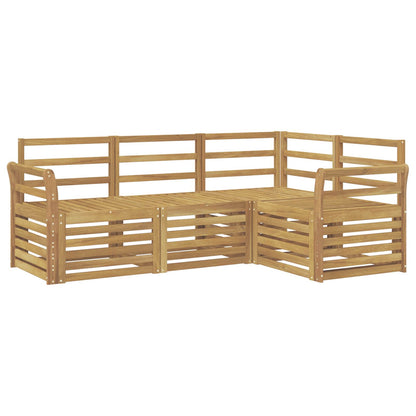Sofa Sets 4 pcs White 190 x 130.5 x 73 cm Solid Acacia Wood