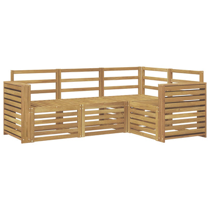 Sofa Sets 4 pcs White 191 x 132.5 x 73 cm Solid Acacia Wood