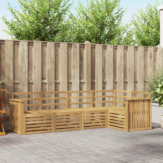 Outdoor Sofa Set 5 pcs White 247 x 128.5 x 73 cm