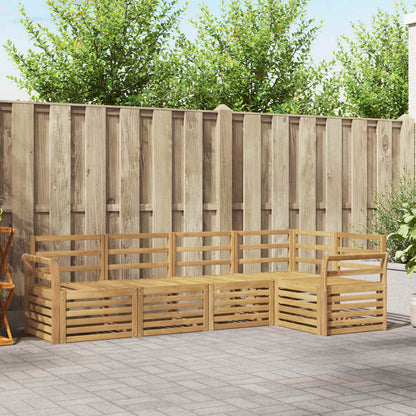 Outdoor Sofa Set 5 pcs White 249 x 130.5 x 73 cm