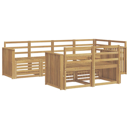 Outdoor Sofa Set 7 pcs White 247 x 128.5 x 73 cm