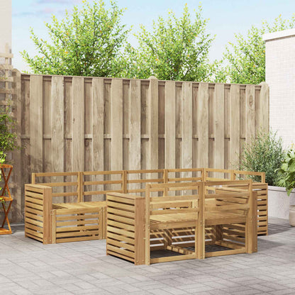 Outdoor Sofa Set 7 pcs White 251 x 132.5 x 73 cm