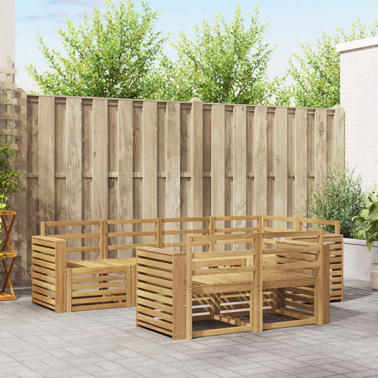 Outdoor Sofa Set 7 pcs White 251 x 132.5 x 73 cm