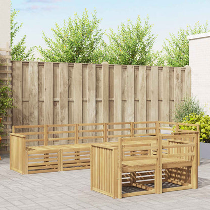 Outdoor Sofa Set 8 pcs White 306 x 128.5 x 73 cm