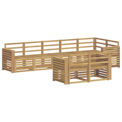 Outdoor Sofa Set 8 pcs White 310 x 132.5 x 73 cm