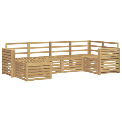 Outdoor Sofa Set 6 pcs White Polyester
