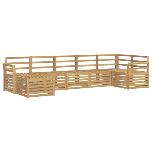Outdoor Sofa Set 7 pcs White