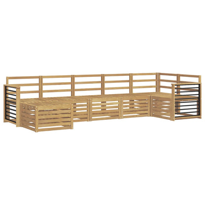 Outdoor Sofa Set 7 pcs White