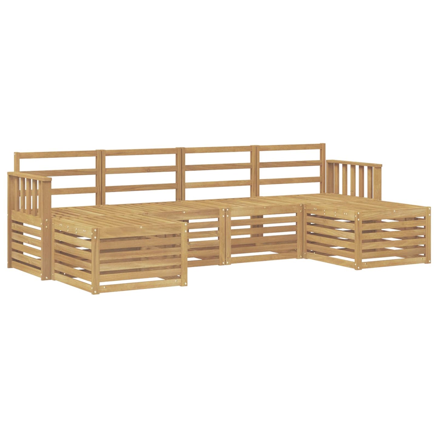Outdoor Sofa Set 5 pcs White 249 x 122.5 x 73 cm