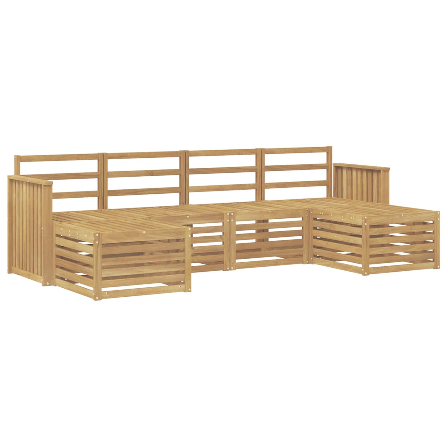 Outdoor Sofa Set 6 pcs White 249 x 122.5 x 73 cm