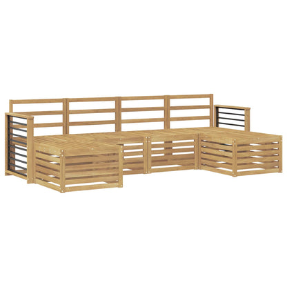 Sofa Sets 6 pcs White Solid Acacia Wood