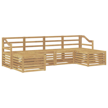 Sofa Sets 6 pcs White Solid Acacia Wood