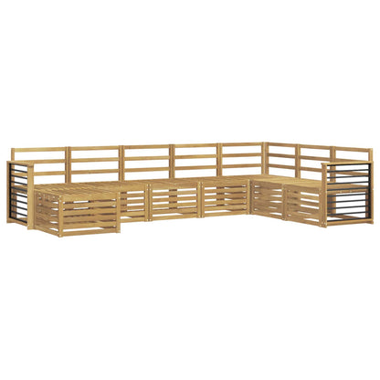 Outdoor Sofa Set 8 pcs White 306 x 187.5 x 73 cm