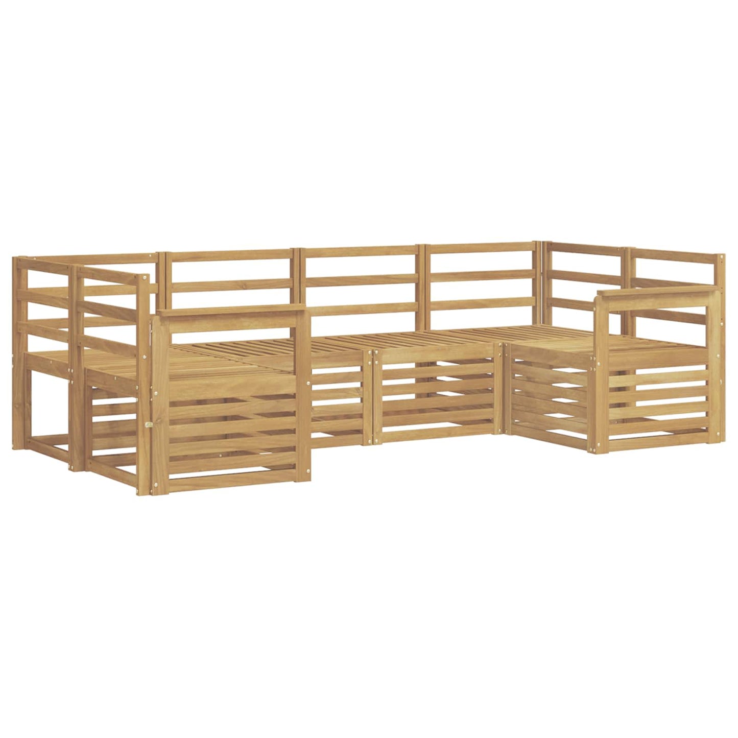 Outdoor Sofa Set 6 pcs White 245 x 128.5 x 73 cm