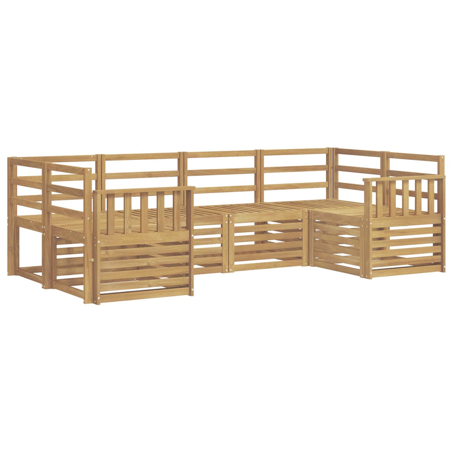 Outdoor Sofa Set 6 pcs White 245 x 128.5 x 73 cm