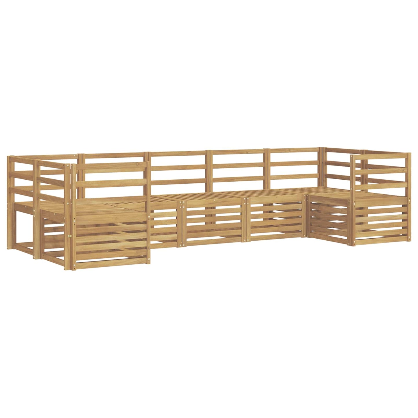 Outdoor Sofa Set 7 pcs White 304 x 126.5 x 73 cm