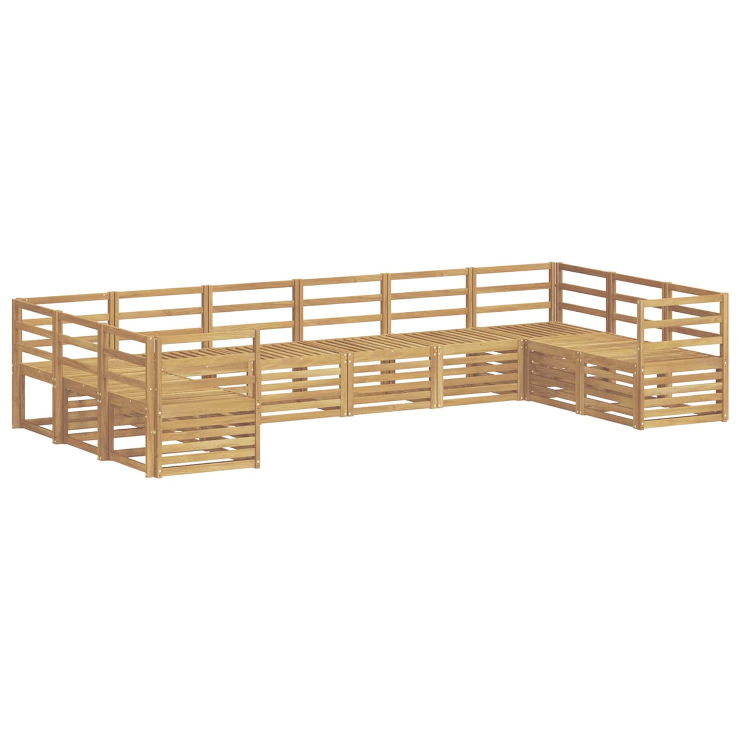 Outdoor Sofa Set 10 pcs White 363 x 185.5 x 73 cm