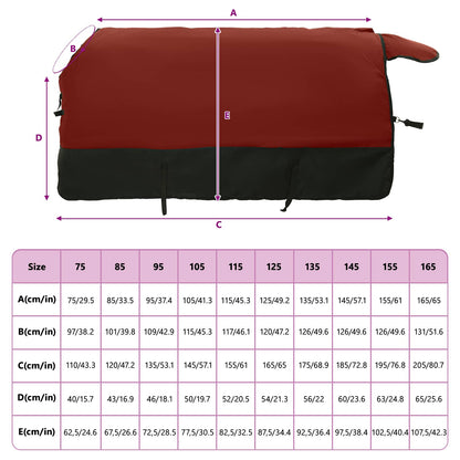 Horse Blanket Bordeaux and Black 125 cm Polyester