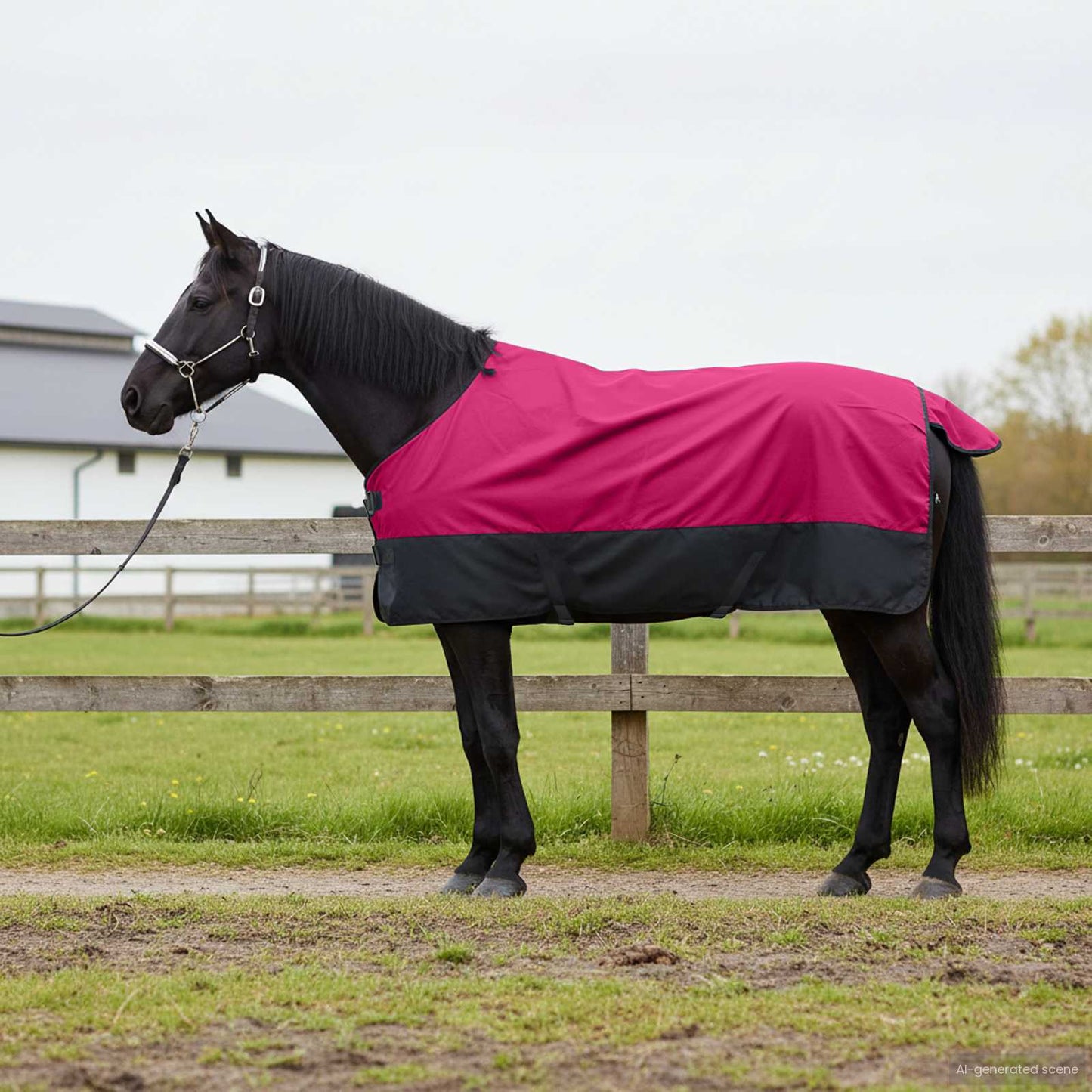 Horse Blanket Pink and Black 115 cm Polyester