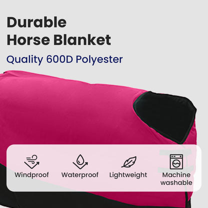 Horse Blanket Pink and Black 125 cm Polyester