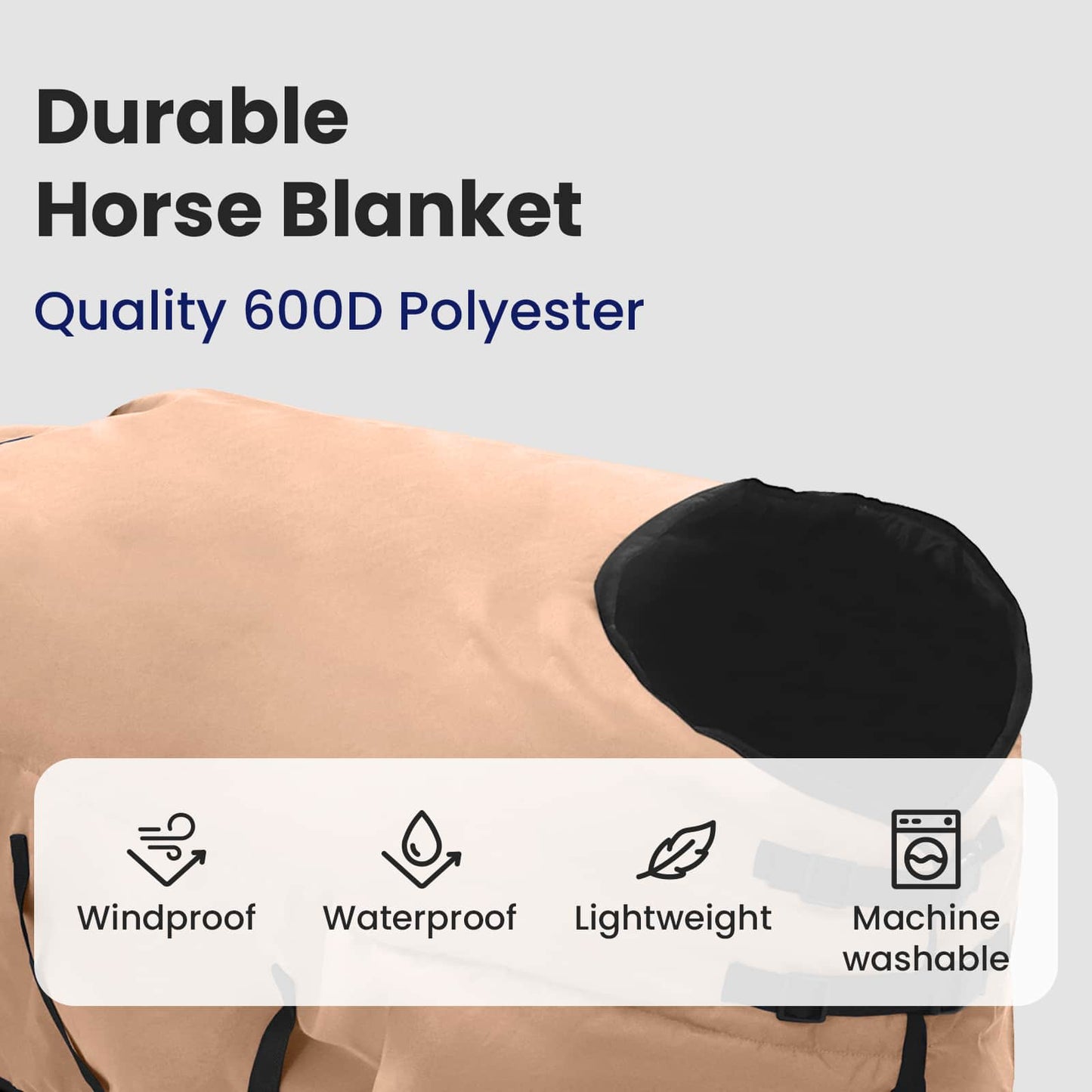 Horse Blanket Cappuccino 75 cm Polyester