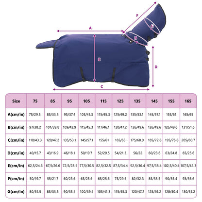 Horse Blanket Full Navy Blue 85 cm Polyester