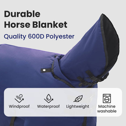 Horse Blanket Full Navy Blue 145 cm Polyester