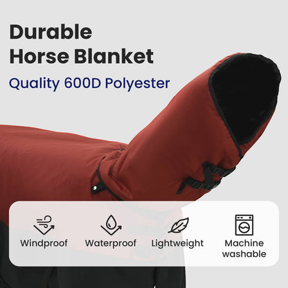 Horse Blanket Bordeaux and Black 75 cm Polyester