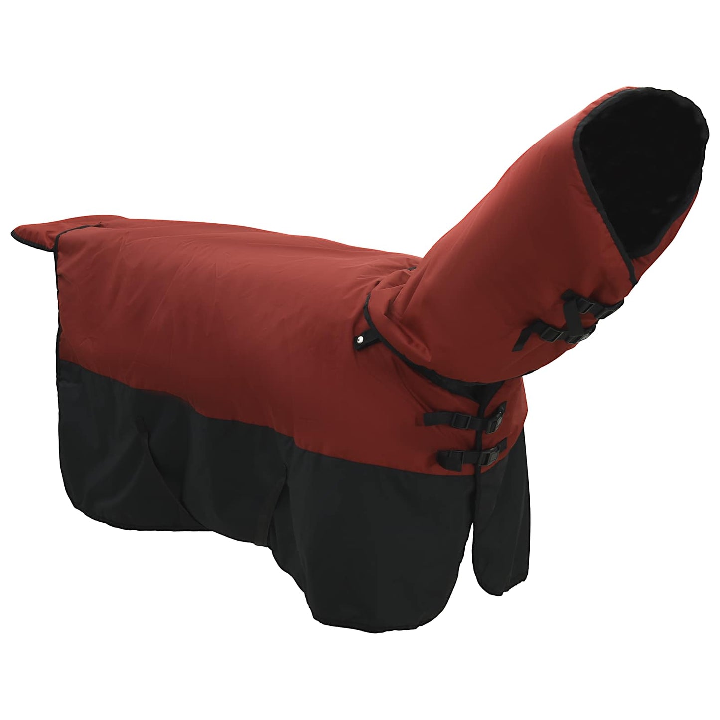 Horse Blanket Bordeaux and Black 135 cm Polyester