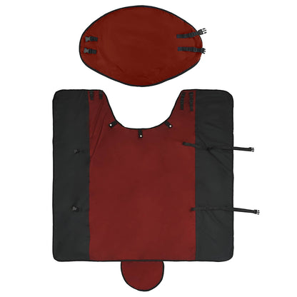 Horse Blanket Bordeaux and Black 145 cm Polyester