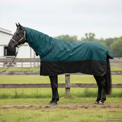 Horse Blanket Dark Green and Black 85 cm Polyester