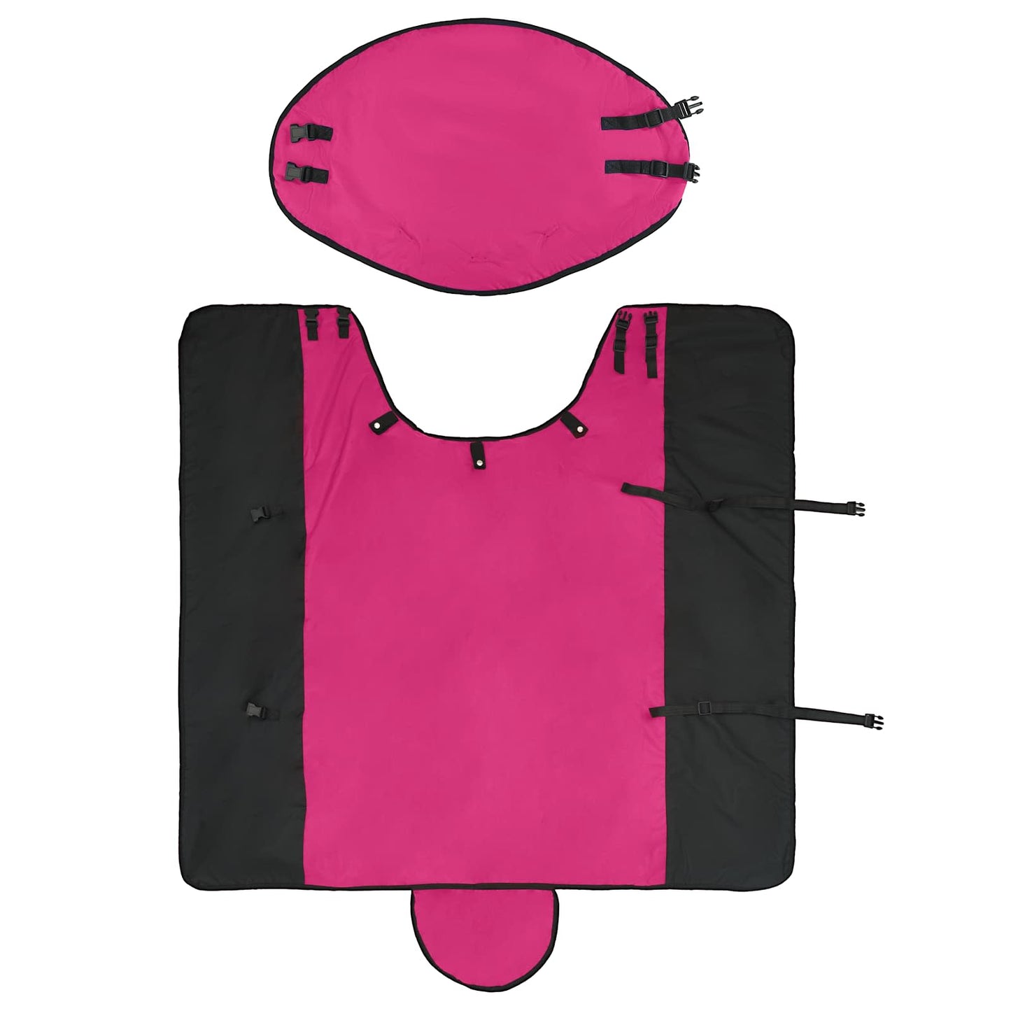 Horse Blanket Pink and Black 145 cm Polyester