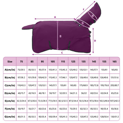Horse Blanket Full Purple 125 cm Polyester