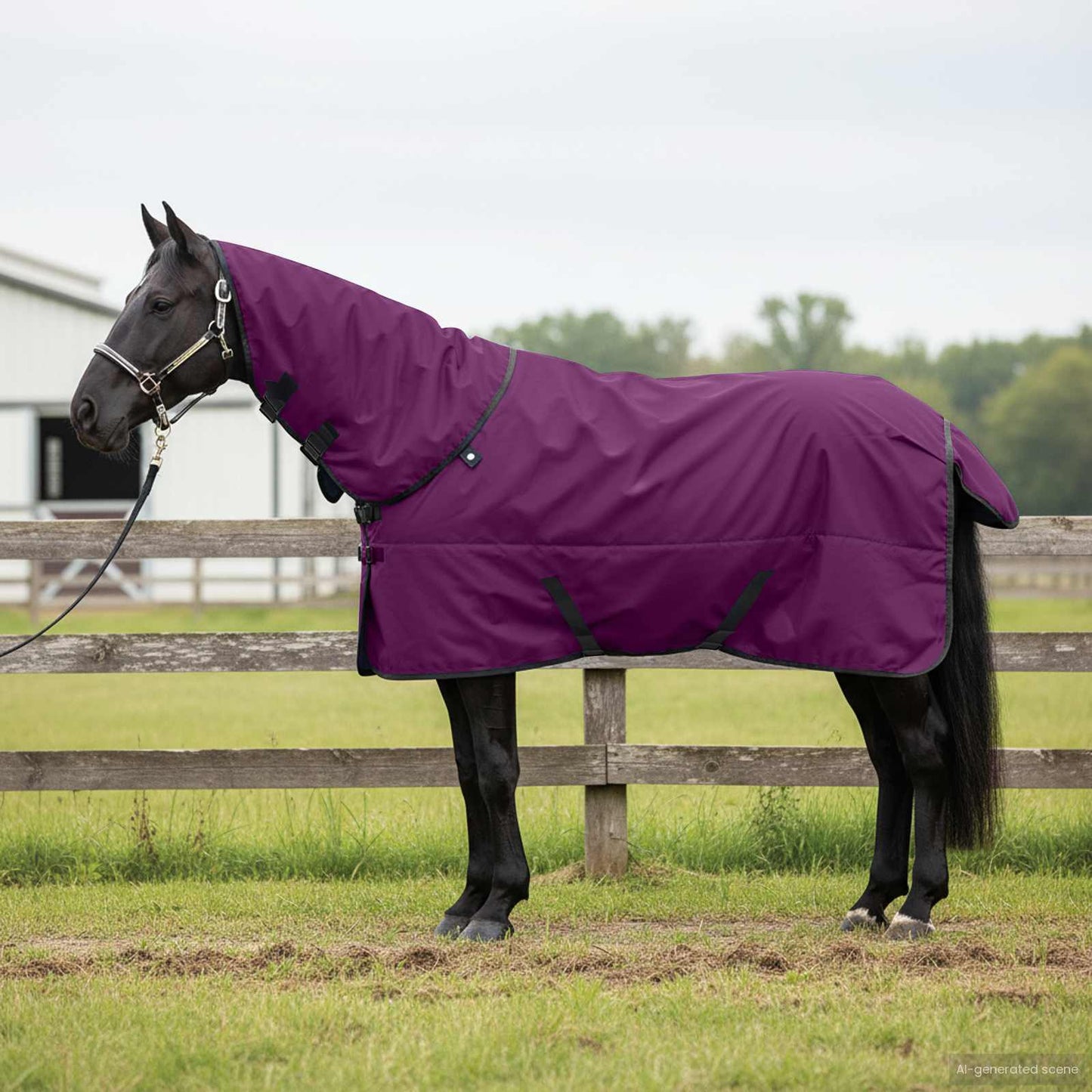 Horse Blanket Full Purple 135 cm Polyester