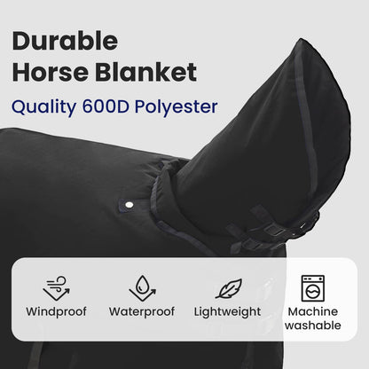 Horse Blanket Full Black 135 cm Polyester