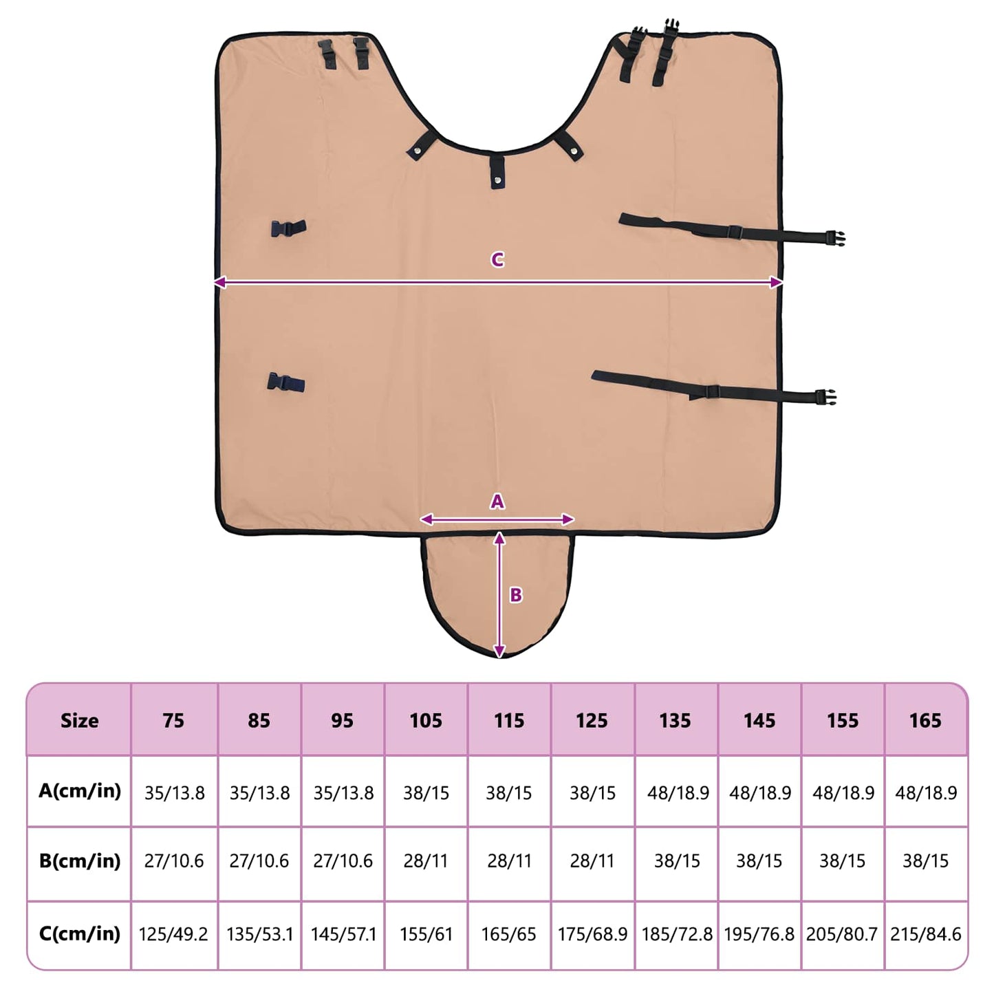 Horse Blanket Cappuccino 135 cm Polyester