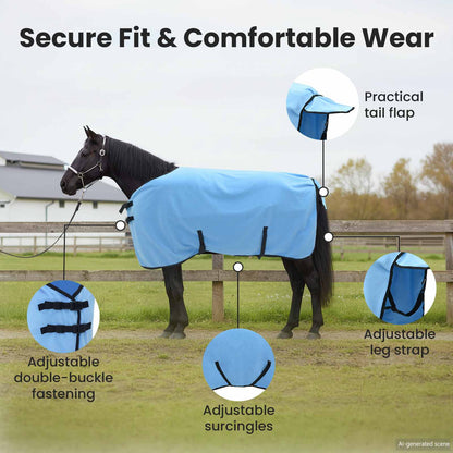 Horse Blanket Full Aqua 75 cm Polyester