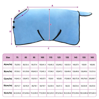 Horse Blanket Full Aqua 75 cm Polyester