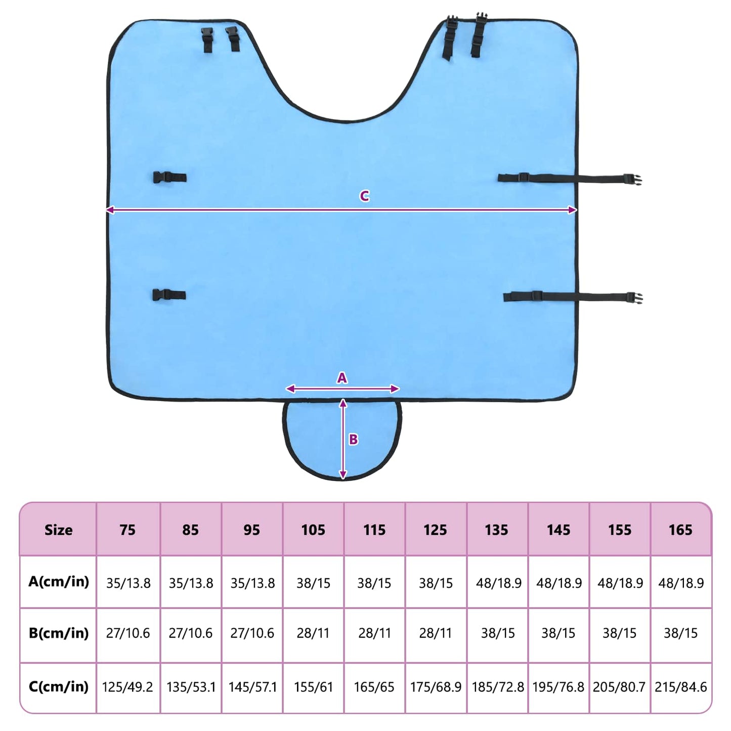 Horse Blanket Full Aqua 105 cm Polyester